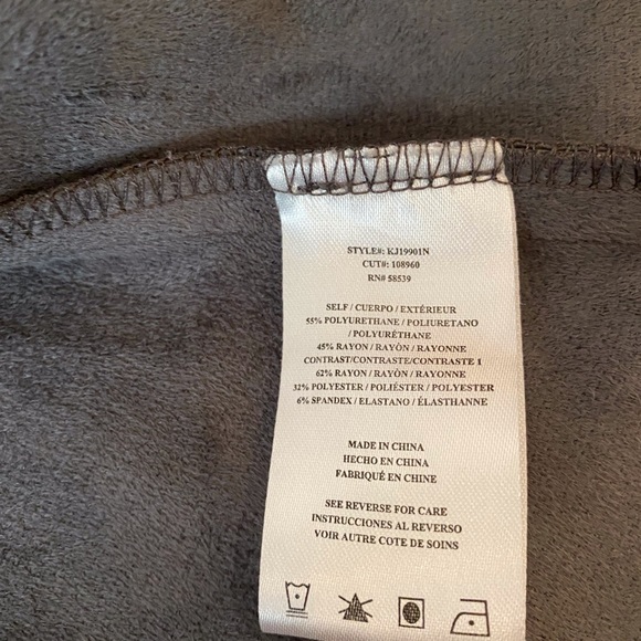 KUT from Kloth,  Gray faux leather drape front jacket - Picture 9 of 10